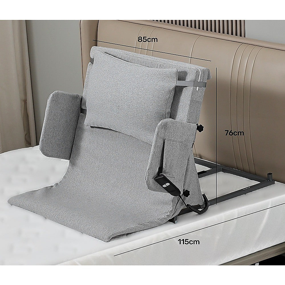Supports & Braces: Electric Adjustable Bed Backrest  Power Lift Support with Remote for Sitting & Comfort