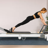 Yoga & Pilates: Folding Pilates Reformer Machine  Home Workout Bed for Full Body Fitness Training