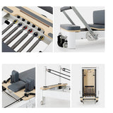 Yoga & Pilates: Folding Pilates Reformer Machine  Home Workout Bed for Full Body Fitness Training