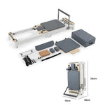 Yoga & Pilates: Folding Pilates Reformer Machine  Home Workout Bed for Full Body Fitness Training