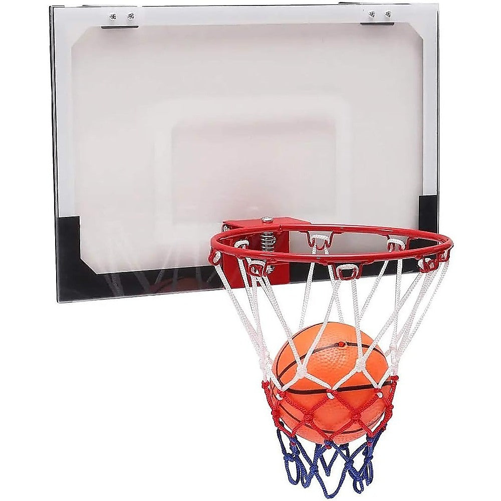 Activity Games: Indoor Mini Basketball Hoop Set  Door Mounted Backboard Kit with Ring & Ball
