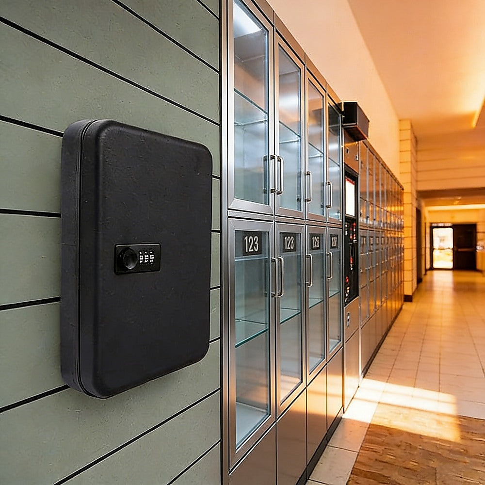 Safes & Lock Boxes: 48-Key Cabinet Key Safe with Combination Lock & Keys  Wall Mounted Storage