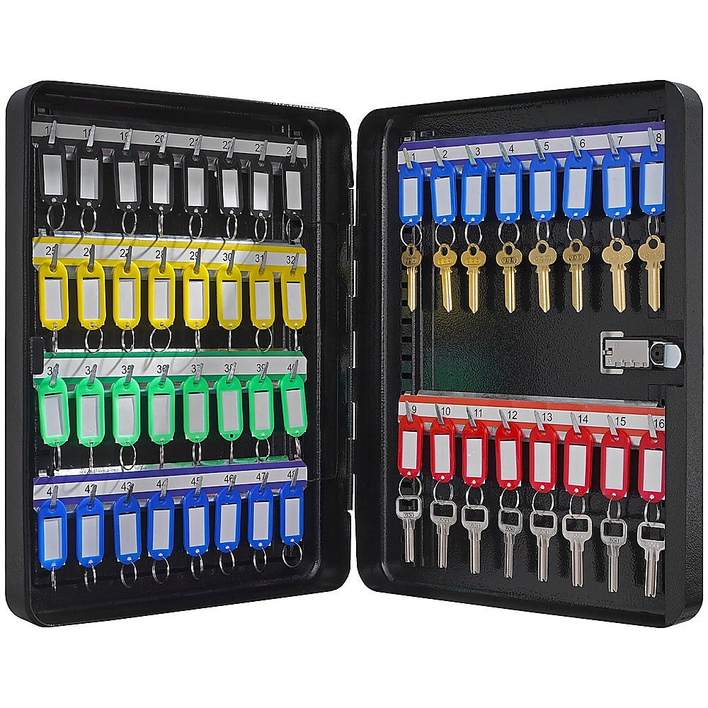 Safes & Lock Boxes: 48-Key Cabinet Key Safe with Combination Lock & Keys  Wall Mounted Storage