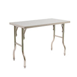 Dining Tables: Stainless Steel Kitchen Bench Folding Commercial Prep Work Table 122x61cm