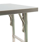 Dining Tables: Stainless Steel Kitchen Bench Folding Commercial Prep Work Table 122x61cm