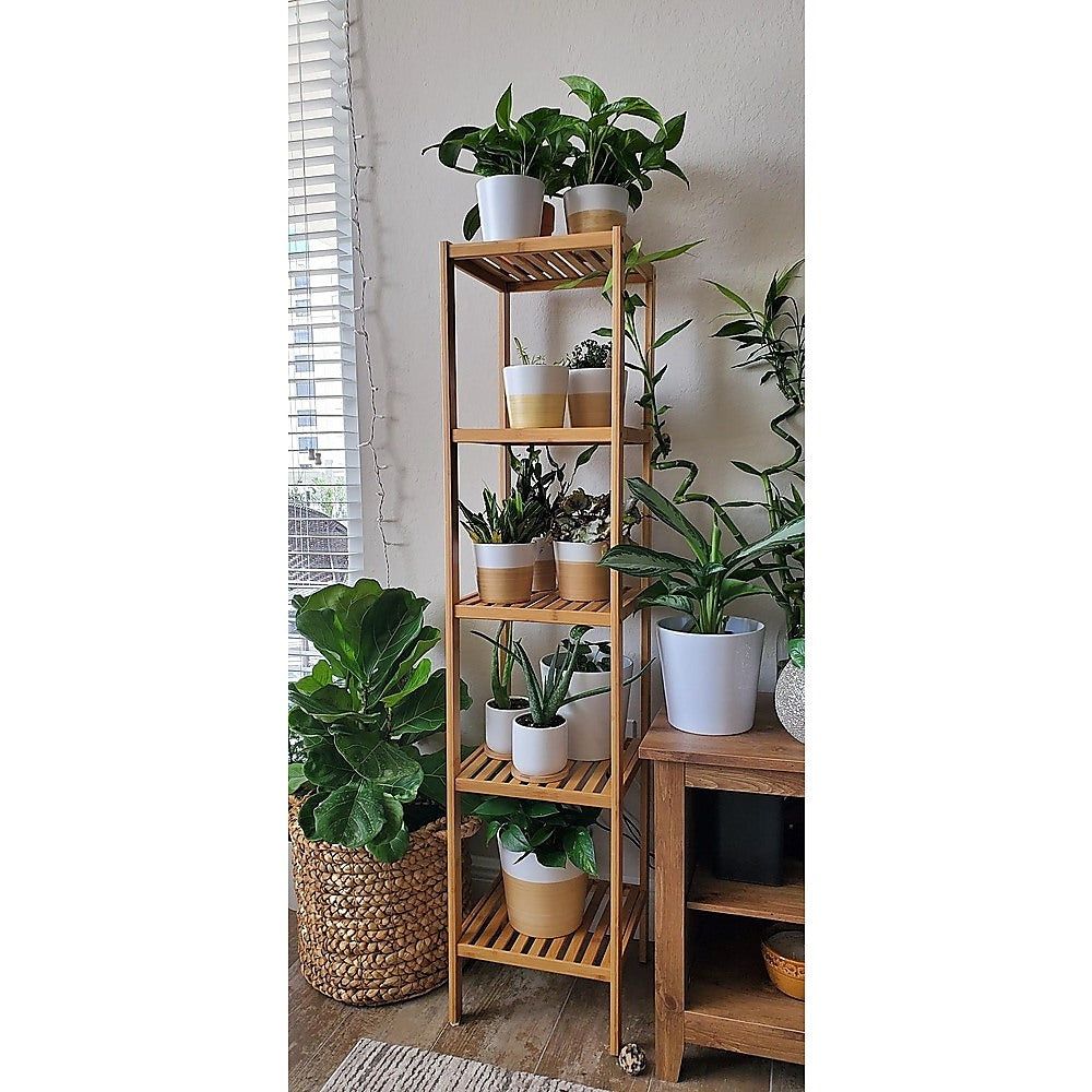 5 Tier Bookshelf Storage Bookcase Shelving Unit for Home Office