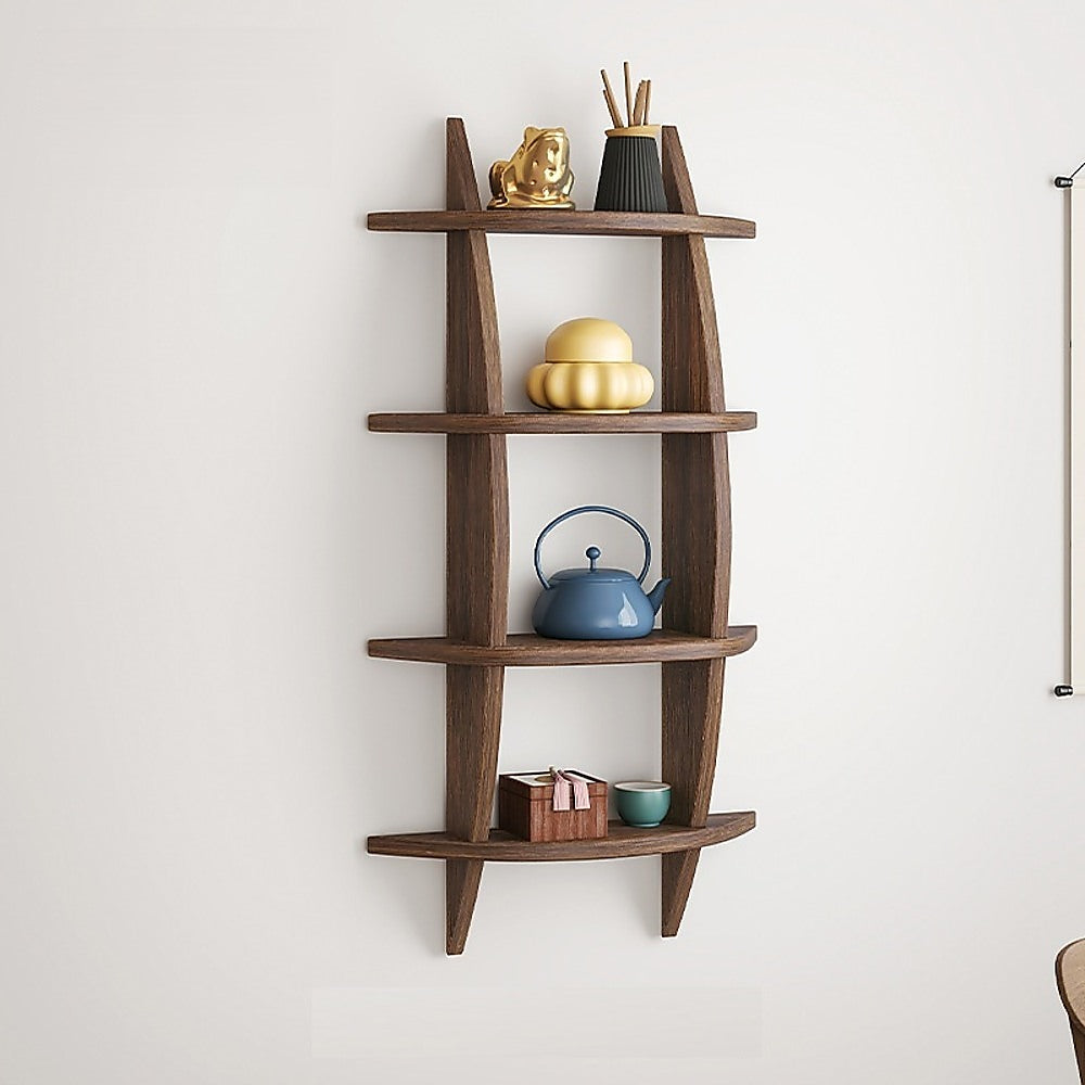 Wall Mounted Solid Wood Shelf Display Stand for Home & Office