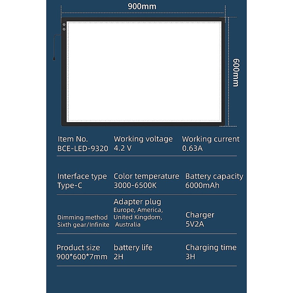 A1 LED Light Box for Drawing, Calligraphy & Tracing Artists Pad