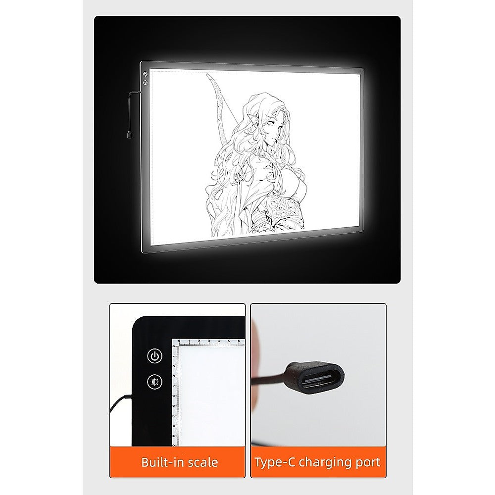 A2 LED Light Box for Drawing, Calligraphy & Tracing Artists Pad