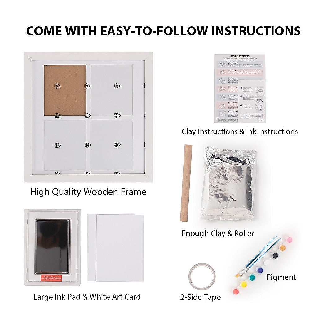 Pet Paw Print Kit DIY Photo Frame for Dogs & Cats Keepsake