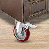 4 Pack 5 Inch Heavy Duty Locking Caster Wheels Swivel Plate Castors