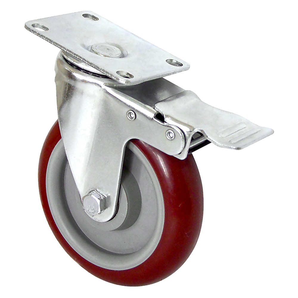 4 Pack 5 Inch Heavy Duty Locking Caster Wheels Swivel Plate Castors
