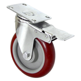 4 Pack 5 Inch Heavy Duty Locking Caster Wheels Swivel Plate Castors