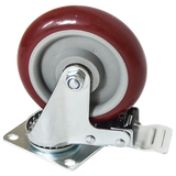 4 Pack 5 Inch Heavy Duty Locking Caster Wheels Swivel Plate Castors