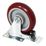 4 Pack 5 Inch Heavy Duty Locking Caster Wheels Swivel Plate Castors