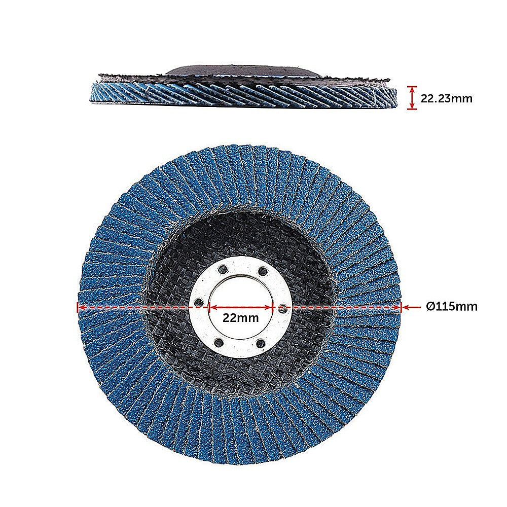 40 Grit Zirconia Flap Discs 4.5in 40 Pack for Angle Grinder Grinding
