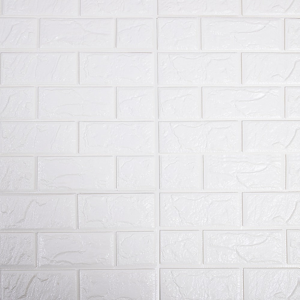 3D Brick Wall Tile Stickers 60x30cm – 50 Pack Peel & Stick Wallpaper