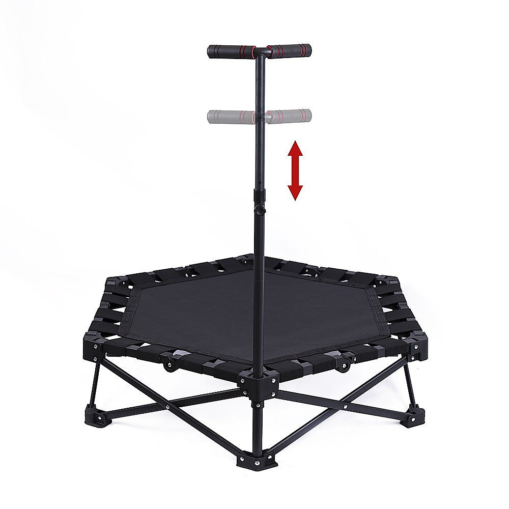 Foldable Fitness Trampoline with Handle Compact Folding Rebounder