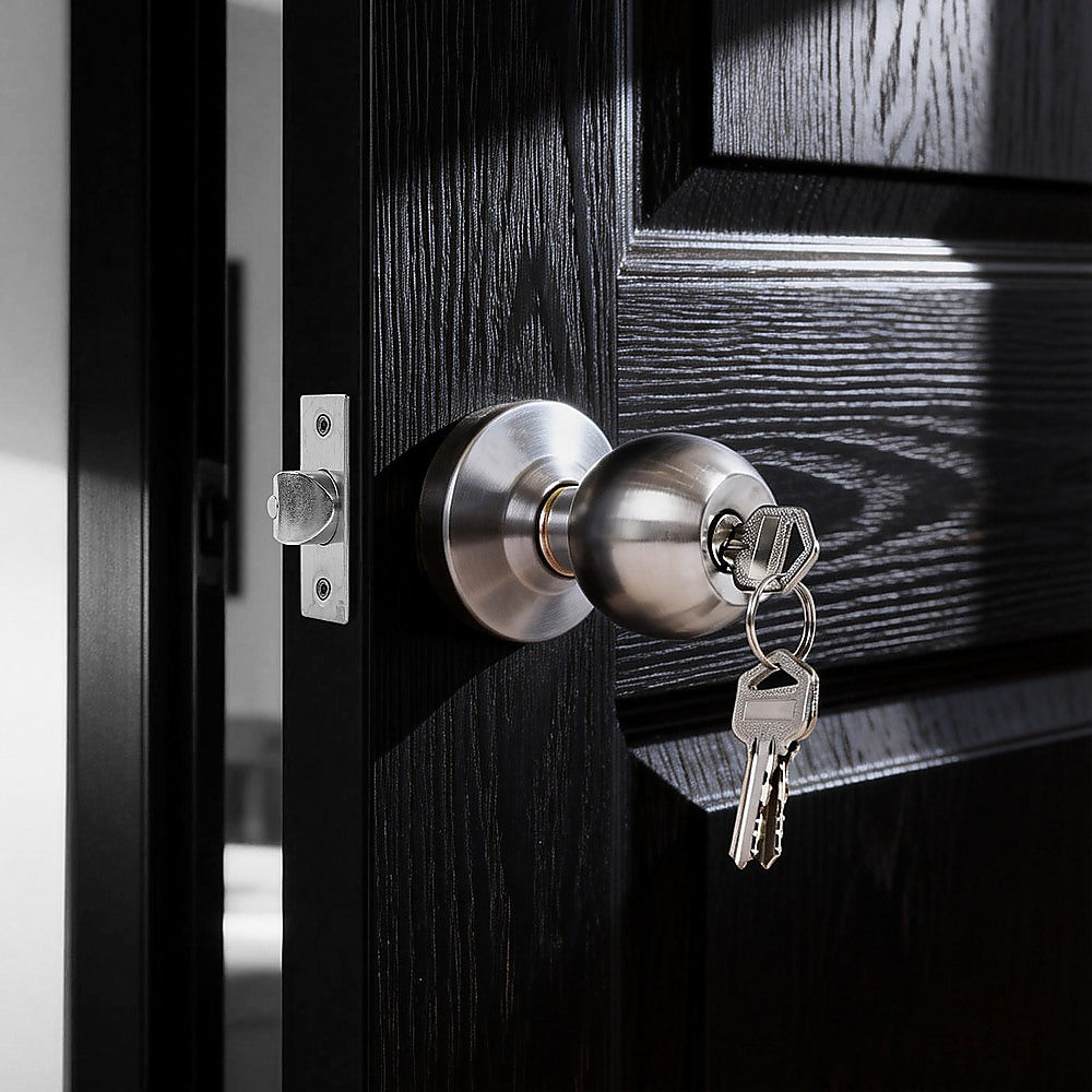 Round Door Lock Knob Set for Internal and Entry Doors