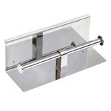 Double Toilet Paper Holder with Shelf Wall Mounted Bathroom Storage