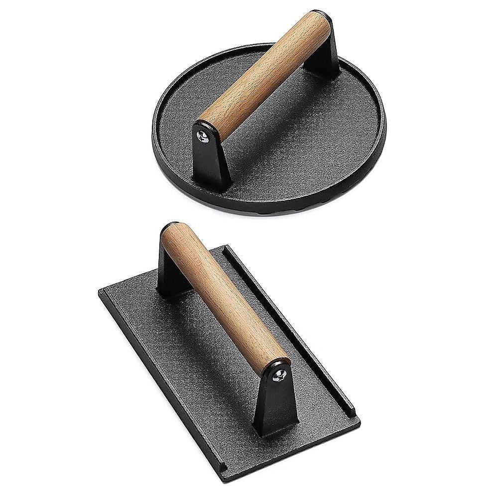 BBQ Steak Press with Handle Heavy Duty Grill Tool