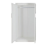 320cm - 8 Doors 1 Hanging and 3 Shelf with Above Storage Wardrobe - Black Handle