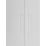 320cm - 8 Doors 1 Hanging and 3 Shelf with Above Storage Wardrobe - White Handle