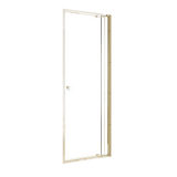 Adjustable Semi Frameless Shower Screen 74-82cm x 195cm With Gold Hardware & No Side Return For Modern Bathrooms