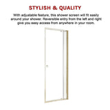 Adjustable Semi Frameless Shower Screen 74-82cm x 195cm With Gold Hardware & No Side Return For Modern Bathrooms