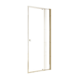 Adjustable Semi Frameless Shower Screen 82-90cm x 195cm With Gold Hardware & No Side Return For Modern Bathrooms