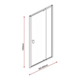 Adjustable Semi Frameless Shower Screen 82-90cm x 195cm With Gold Hardware & No Side Return For Modern Bathrooms