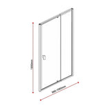 Adjustable Semi Frameless Shower Screen 98-106cm x 195cm With Gold Hardware & No Side Return For Modern Bathrooms