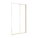 Adjustable Semi Frameless Shower Screen 114-122cm x 195cm With Gold Hardware & No Side Return For Modern Bathrooms