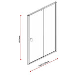 Adjustable Semi Frameless Shower Screen 114-122cm x 195cm With Gold Hardware & No Side Return For Modern Bathrooms