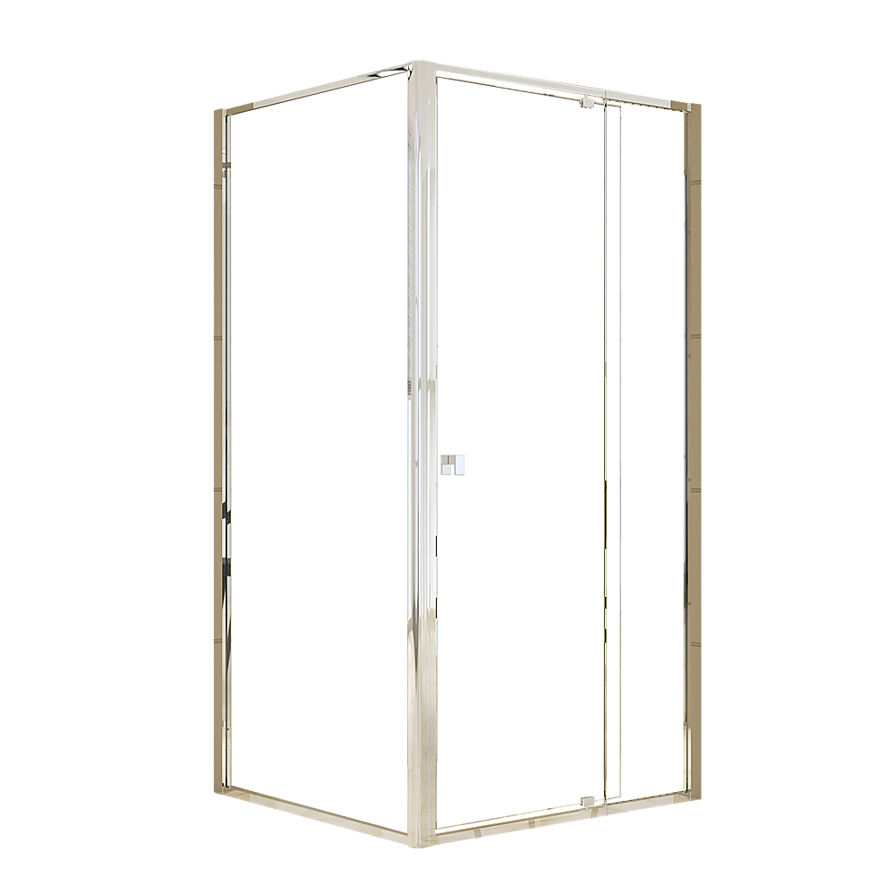 Adjustable Semi Frameless Shower Screen 98-106cm x 89-92cm With Gold Hardware For Modern Bathrooms