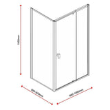 Adjustable Semi Frameless Shower Screen 98-106cm x 89-92cm With Gold Hardware For Modern Bathrooms
