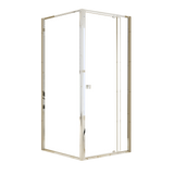 Adjustable Semi Frameless Shower Screen 82-90cm x 89-92cm With Gold Hardware For Modern Bathrooms