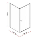 Adjustable Semi Frameless Shower Screen 82-90cm x 98-101cm With Gold Hardware For Modern Bathrooms