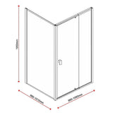 Adjustable Semi Frameless Shower Screen 98-106cm x 98-101cm With Gold Hardware For Modern Bathrooms