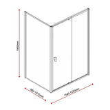 Adjustable Semi Frameless Shower Screen 114-122cm x 98-101cm With Gold Hardware For Modern Bathrooms
