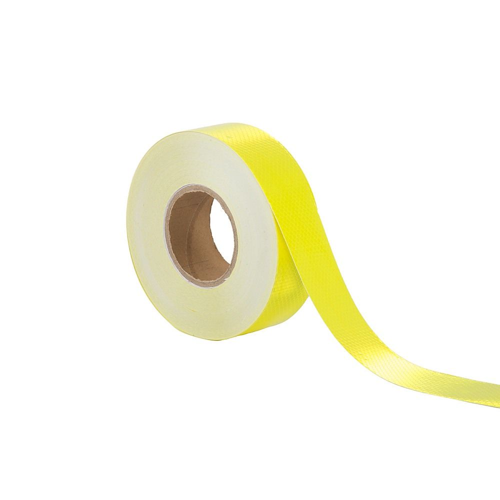 Reflective Tape Hi Vis Fluorescent Yellow 5cm x 50m Adhesive Safety 2 Pack