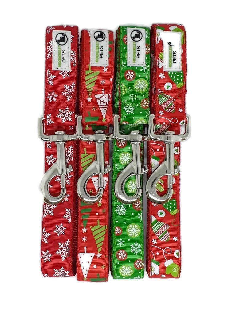Christmas Wreaths & Garlands: Christmas Dog Leashes 1.2m - Moondidley Pets Red Xmas Tree