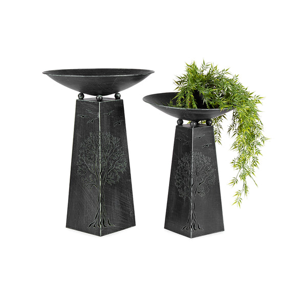 Set 2 Nested Lasercut Tree & Birds Planters 50x73cm