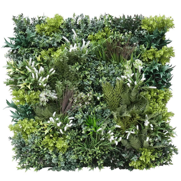 Garden Of Eden Bespoke Vertical Garden / Artificial Green Wall UV Resistant 1m X 1m Fire Retardant