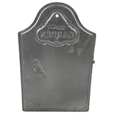 Vintage Green Wall Planter w/ Embossed Garden 29x45cm