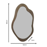 Mid-Century Asymmetric Wall Mirror 54x90cm