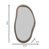Mid-Century Asymmetric Wall Mirror 40x70cm