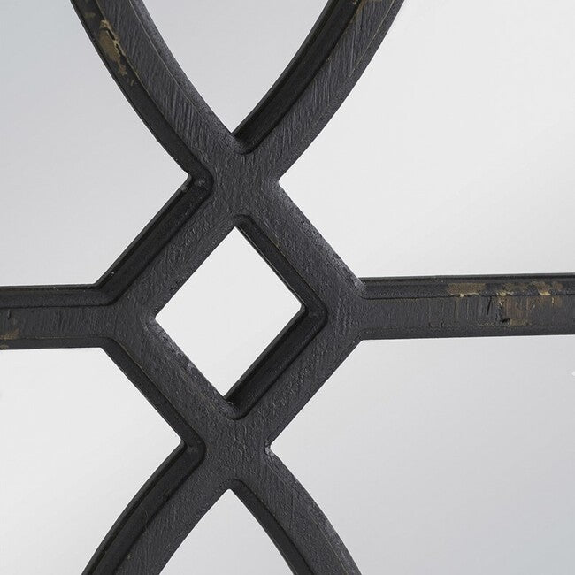 Mirrors: Set 2 Black Carved Wall Mirrors 67cm