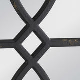 Mirrors: Set 2 Black Carved Wall Mirrors 67cm