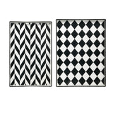 Kitchen & Bathroom DIY: Set 2 Patterned Rectangular Trays 48cm